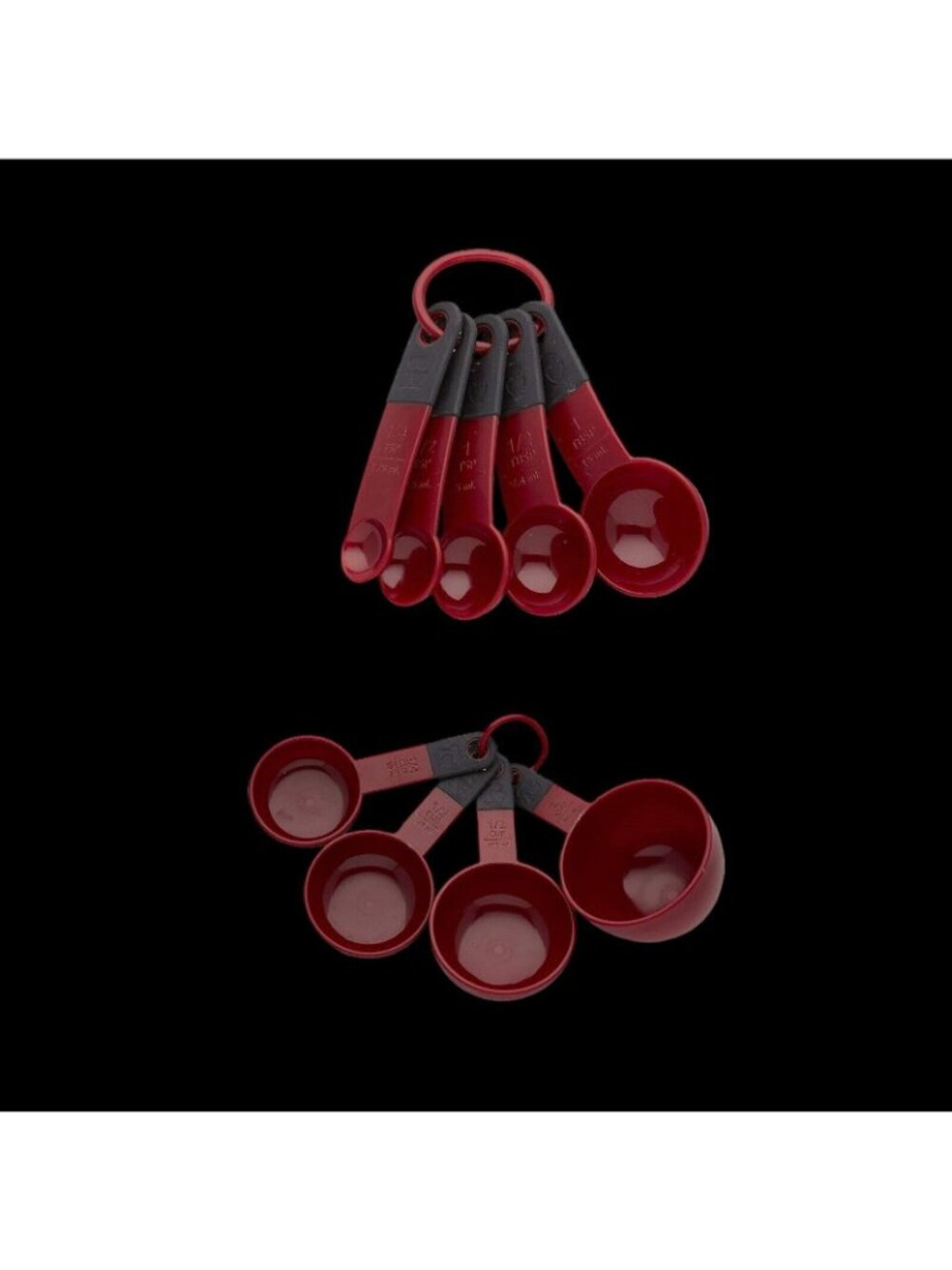 KitchenAid Measuring Set Includes Measuring Cups and Spoons Red Lot Brand New - Picture 6 of 8